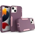 For iPhone 13 mini 2 in 1 Magnetic PC + TPU Phone Case(Purple Red+Pink)