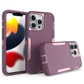 For iPhone 13 Pro 2 in 1 Magnetic PC + TPU Phone Case(Purple Red+Pink)