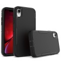 For iPhone XR 2 in 1 Magnetic PC + TPU Phone Case(Black)