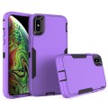For iPhone X / XS 2 in 1 Magnetic PC + TPU Phone Case(Purple+Black)