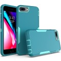 For iPhone 6 Plus / 7 Plus / 8 Plus 2 in 1 Magnetic PC + TPU Phone Case(Blue+Blue Green)