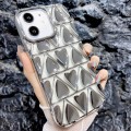 For iPhone 12 Little Love Electroplated Phone Case(Silver)