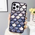 For iPhone 14 Pro Mermaid Scale Electroplated Laser Carving Phone Case(Black)