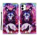 For Samsung Galaxy A05 Painted Pattern Horizontal Flip Leather Phone Case(Wolf Totem)