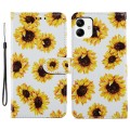 For Samsung Galaxy A05 Painted Pattern Horizontal Flip Leather Phone Case(Sunflower)