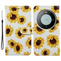 For Huawei Mate 60 Painted Pattern Horizontal Flip Leather Phone Case(Sunflower)
