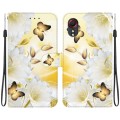 For Samsung Galaxy Xcover 5 Crystal Texture Colored Drawing Leather Phone Case(Gold Butterfly Epiphy