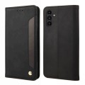 For Samsung Galaxy A05s Skin Feel Splicing Leather Phone Case(Black)