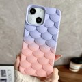 For iPhone 14 Gradient Mermaid Scale Skin Feel Phone Case(Pink Purple)