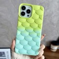 For iPhone 14 Pro Gradient Mermaid Scale Skin Feel Phone Case(Blue Green)