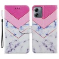 For Motorola Moto G14 Painted Pattern Horizontal Flip Leather Phone Case(Smoke Marble)