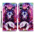 For Sony Xperia 5 V Painted Pattern Horizontal Flip Leather Phone Case(Wolf Totem)