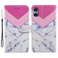 For Sony Xperia 5 V Painted Pattern Horizontal Flip Leather Phone Case(Smoke Marble)