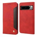 For Google Pixel 8 Skin Feel Splicing Leather Phone Case(Red)