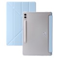 For Samsung Galaxy Tab S9 Clear Acrylic Deformation Leather Tablet Case(Ice Blue)