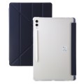 For Samsung Galaxy Tab S9+ Clear Acrylic Deformation Leather Tablet Case(Dark Blue)