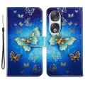 For Honor 90 Painted Pattern Horizontal Flip Leather Phone Case(Butterfly)