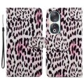 For Honor 90 Painted Pattern Horizontal Flip Leather Phone Case(Leopard)