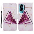 For Honor 90 Lite Painted Pattern Horizontal Flip Leather Phone Case(Marble)