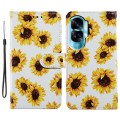 For Honor 90 Lite Painted Pattern Horizontal Flip Leather Phone Case(Sunflower)