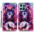 For Honor X6A Painted Pattern Horizontal Flip Leather Phone Case(Wolf Totem)