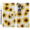 For Honor 90 Pro Painted Pattern Horizontal Flip Leather Phone Case(Sunflower)