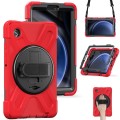 For Samsung Galaxy Tab A9+ Rotary Handle Grab TPU + PC Tablet Case(Red)
