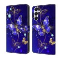 For Samsung Galaxy A05s Crystal 3D Shockproof Protective Leather Phone Case(Diamond Butterfly)
