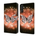 For Samsung Galaxy A15 Crystal 3D Shockproof Protective Leather Phone Case(Crystal Butterfly)