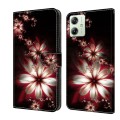 For Motorola Moto G54 Crystal 3D Shockproof Protective Leather Phone Case(Fantastic Flower)