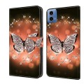 For Motorola Moto G24 Crystal 3D Shockproof Protective Leather Phone Case(Crystal Butterfly)