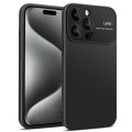 For iPhone 15 Pro Laminated Large Window TPU Phone Case(Black)