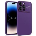 For iPhone 14 Pro Laminated Large Window TPU Phone Case(Purple)