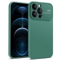 For iPhone 12 Pro Max Laminated Large Window TPU Phone Case(Green)