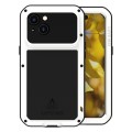 For iPhone 15 LOVE MEI Metal Shockproof Life Waterproof Dustproof Phone Case(White)
