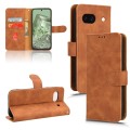 For Google Pixel 8a Skin Feel Magnetic Flip Leather Phone Case(Brown)