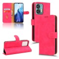 For Oukitel C35 / C36 Skin Feel Magnetic Flip Leather Phone Case(Rose Red)