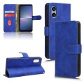 For Sony Xperia 5 V 2023 Skin Feel Magnetic Flip Leather Phone Case(Blue)