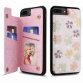 For iPhone 8 Plus / 7 Plus Printed Double Buckle RFID Anti-theft Phone Case(Blossoming Flowers)