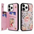 For iPhone 11 Pro Printed Double Buckle RFID Anti-theft Phone Case(Pastoral Rose)