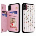 For iPhone XS Max Printed Double Buckle RFID Anti-theft Phone Case(Dried Flower World)
