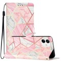 For Samsung Galaxy A05 Colored Drawing Leather Phone Case(Pink Marble)