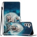 For Samsung Galaxy A05s Colored Drawing Leather Phone Case(Twin Wolves)