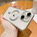 For iPhone 15 MagSafe Magnetic Frosted TPU Phone Case(Silver)