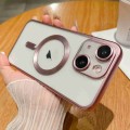 For iPhone 15 Plus MagSafe Magnetic Frosted TPU Phone Case(Pink)