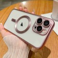 For iPhone 15 Pro MagSafe Magnetic Frosted TPU Phone Case(Pink)