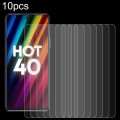For Infinix Hot 40 10pcs 0.26mm 9H 2.5D Tempered Glass Film
