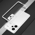 For Xiaomi Redmi Note 13 Pro+ Aurora Series Lens Protector + Metal Frame Phone Case(Silver)