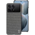 For Xiaomi Poco X6 Pro 5G/Redmi K70E 5G imak Ruiyi Series Cloth Texture PU + PC Phone Case(Dark Grey