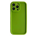 For iPhone 14 Pro Fine Hole Shockproof Frame Frosted TPU Phone Case(Green)